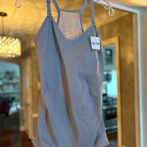 NWT GXXGE Woman's Gray Nursing Tank Top Cami. Size M